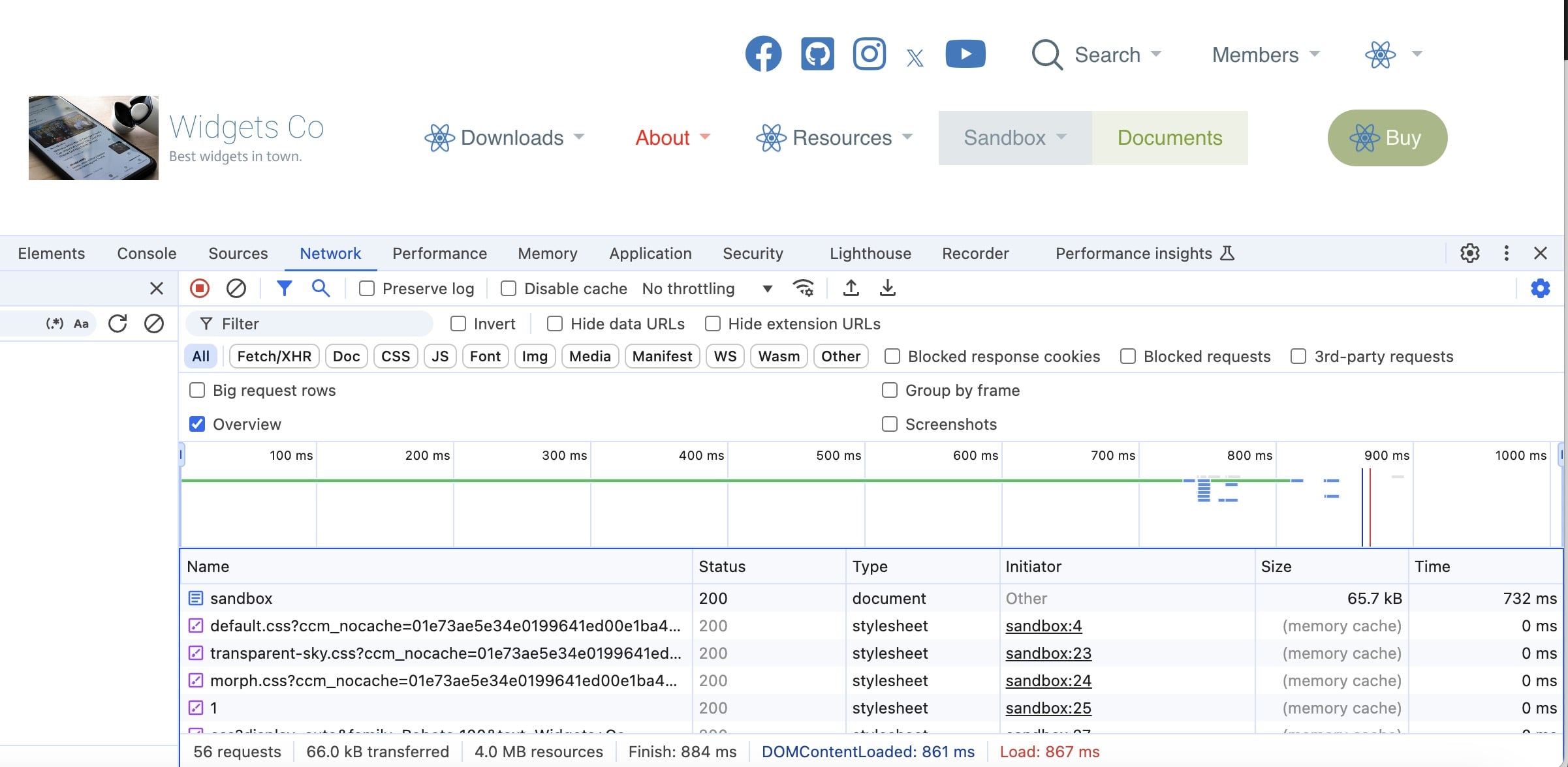 Not logged in, second visit (leveraging browser cache): 0.867 seconds