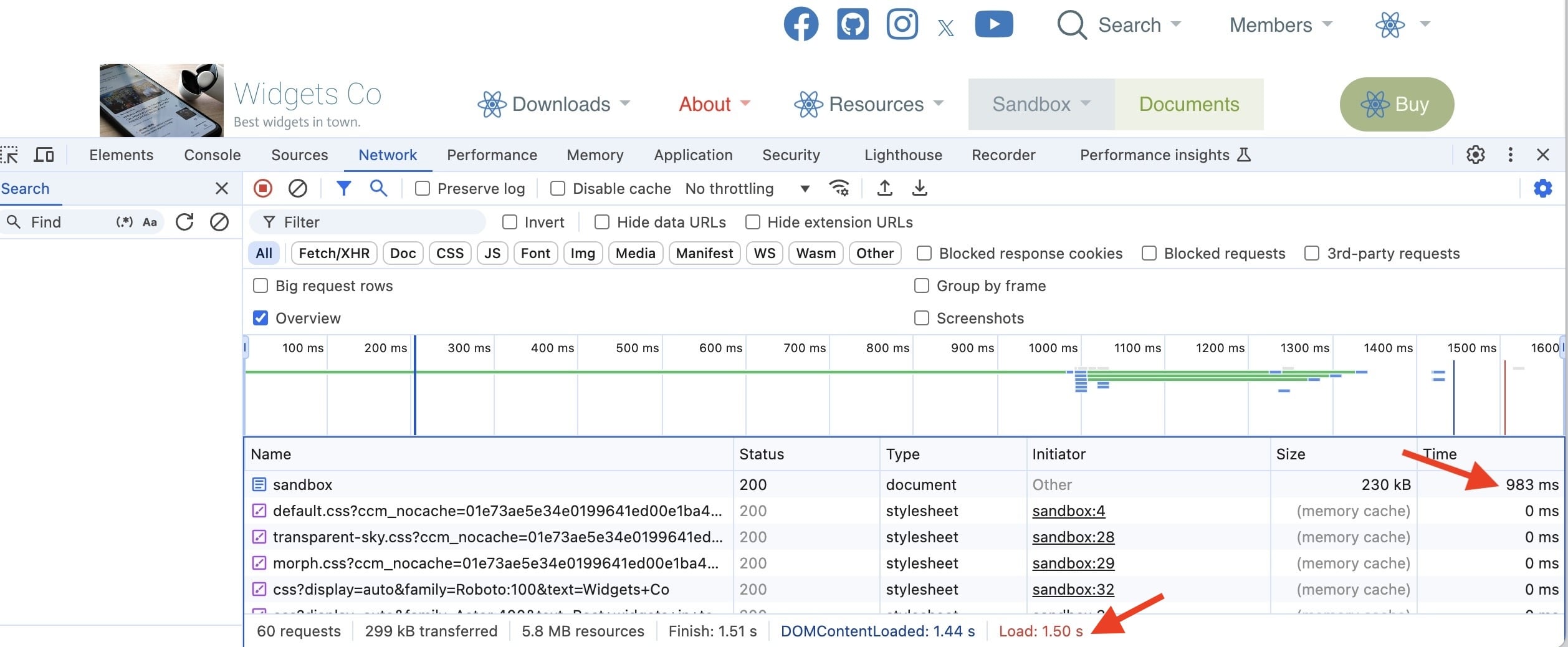 Logged in, with write permission: 1.5 seconds